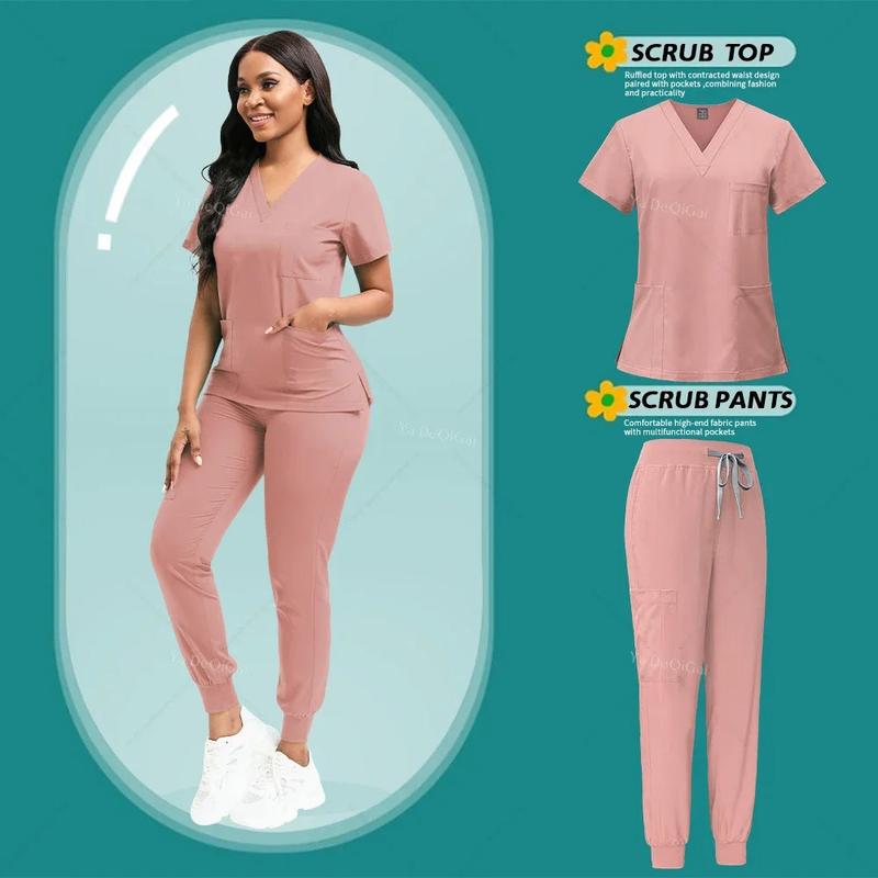 Wholesale Jogger Suit Doctor Nurse Scrubs Set Hospital Medical Surgical Uniforms Multicolor Women Wear Scrub Suit Doctor Uniform
